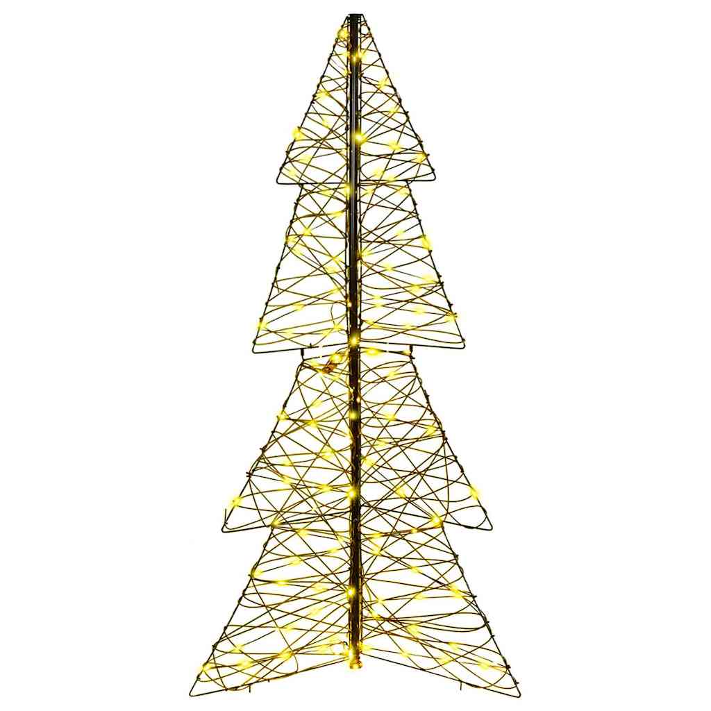 Juletræ med 160 LED'er Varm hvid 150 cm Rattan