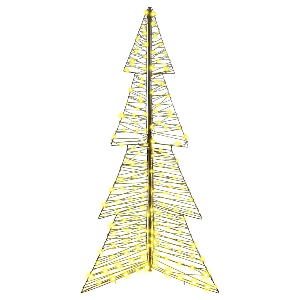 Juletræ med 240 LED'er Varm hvid 180 cm Rattan
