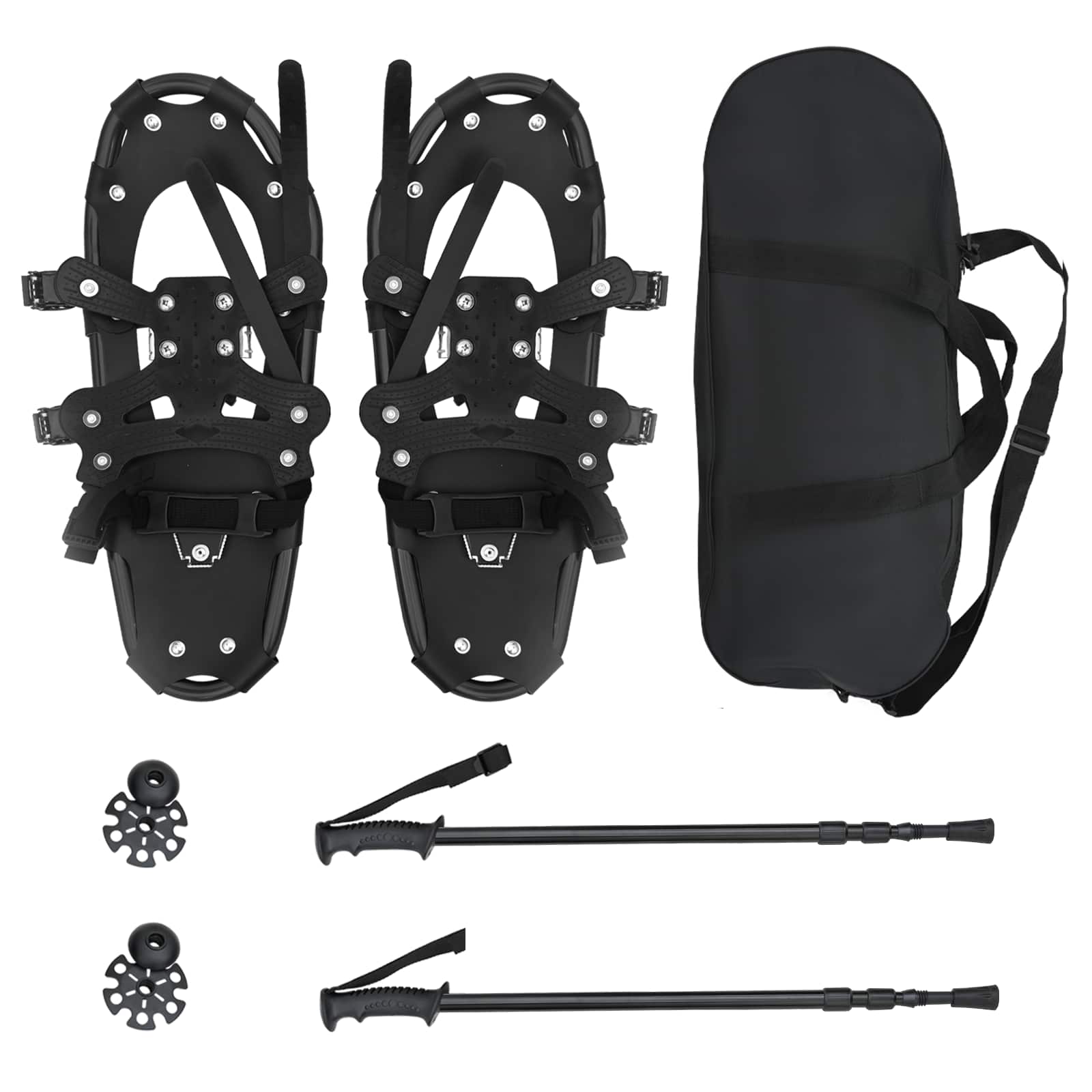 3 I 1 sneesko med vandrestave Sort 53 x 21 cm Aluminium og HDPE billede