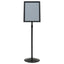 Pedestal Plakatstand Sølv a3 PVC og Stål