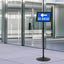 Pedestal Plakatstand Sølv a4 PVC og Stål