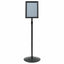 Pedestal Plakatstand Sølv a4 PVC og Stål
