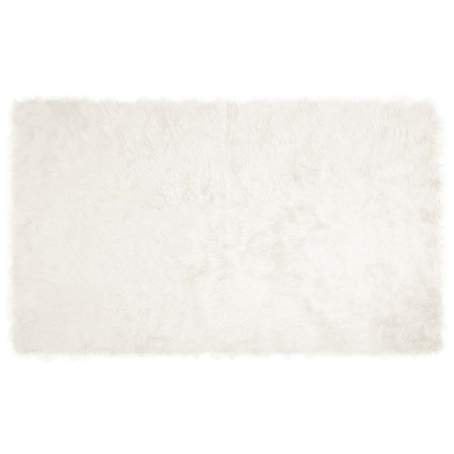 Fuskobbel lammeskindstæppe TAFALLA Hvid 100 x 200 cm Polyester