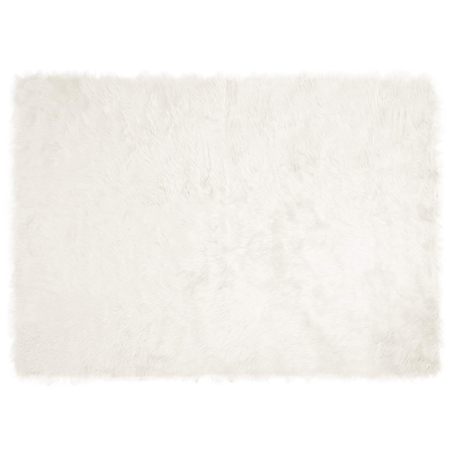 Fuskobbel lammeskindstæppe TAFALLA Hvid 120 x 170 cm Polyester