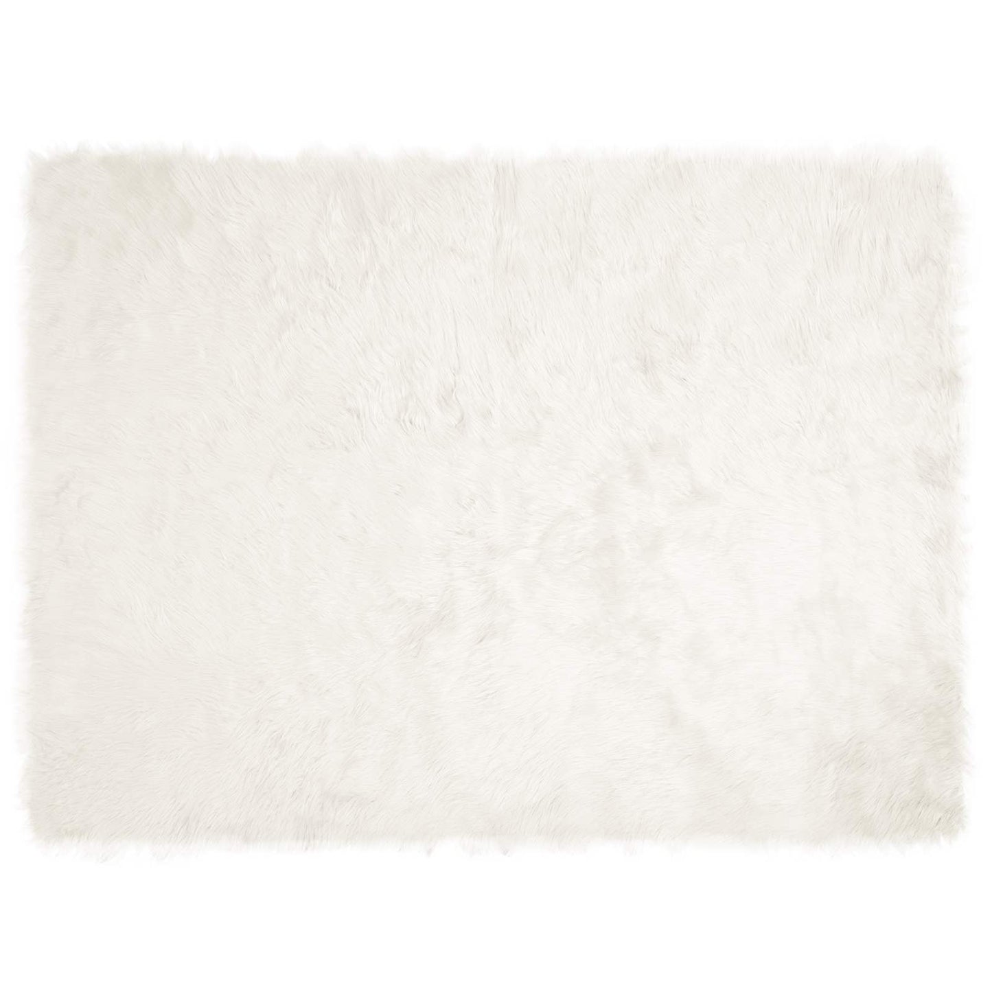 Fuskobbel lammeskindstæppe TAFALLA Hvid 160 x 230 cm Polyester