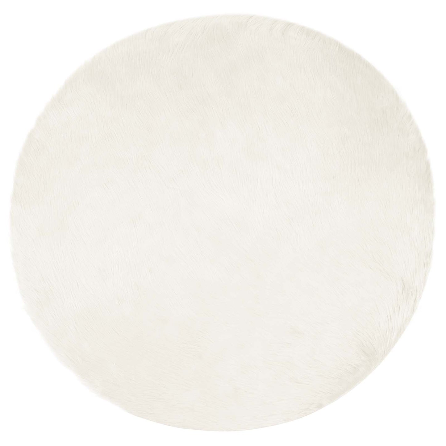 Fuskobbel lammeskindstæppe TAFALLA Hvid Ø 160 cm Polyester