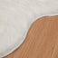 Fuskobbel lammeskindstæppe TAFALLA Hvid 60 x 90 cm Polyester