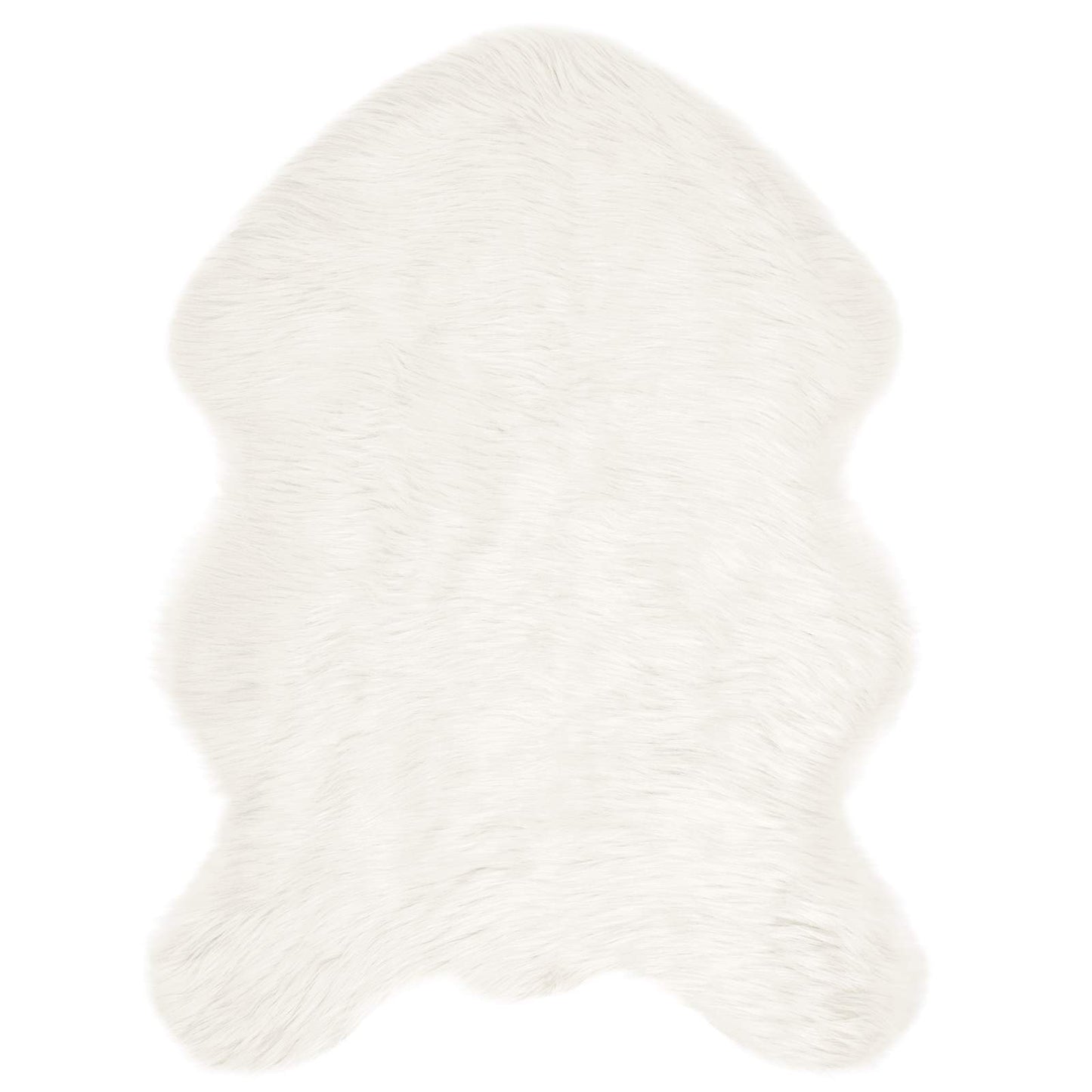 Fuskobbel lammeskindstæppe TAFALLA Hvid 80 x 120 cm Polyester