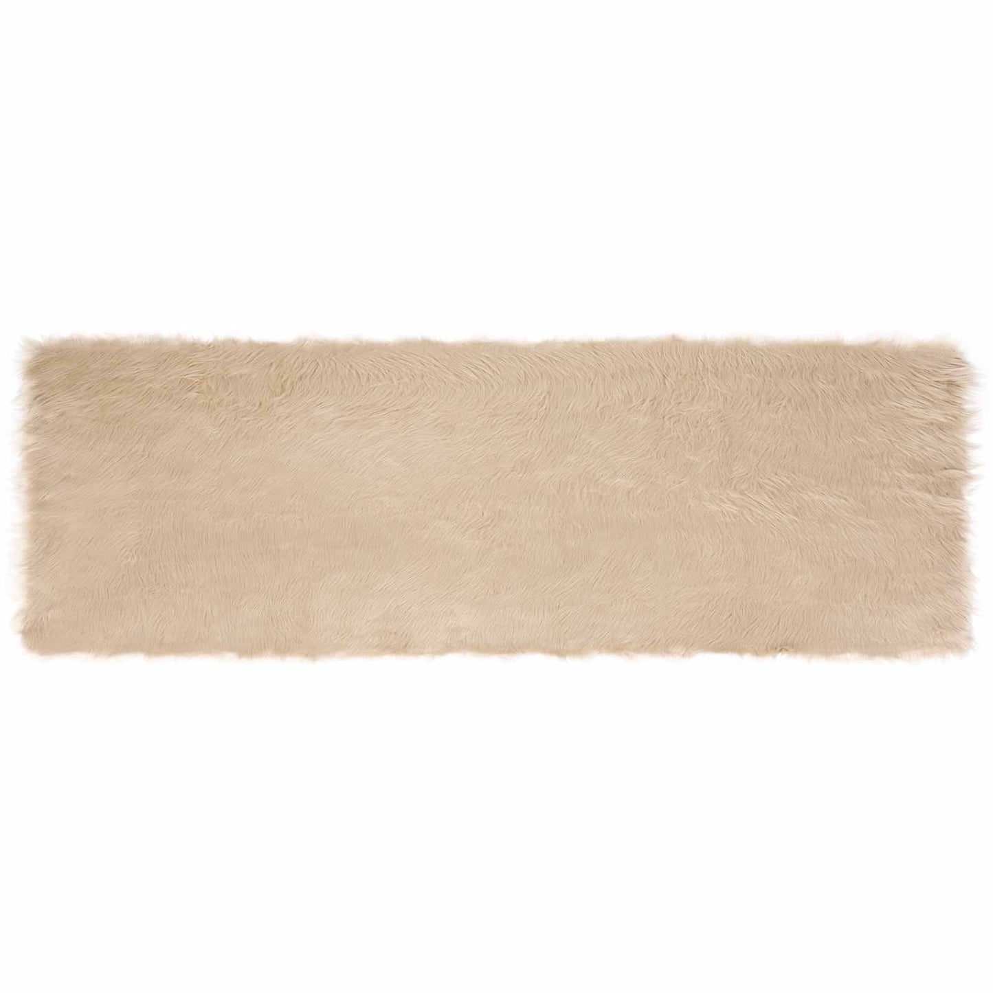 Fuskobbel lammeskindstæppe TAFALLA Beige 80 x 250 cm Polyester