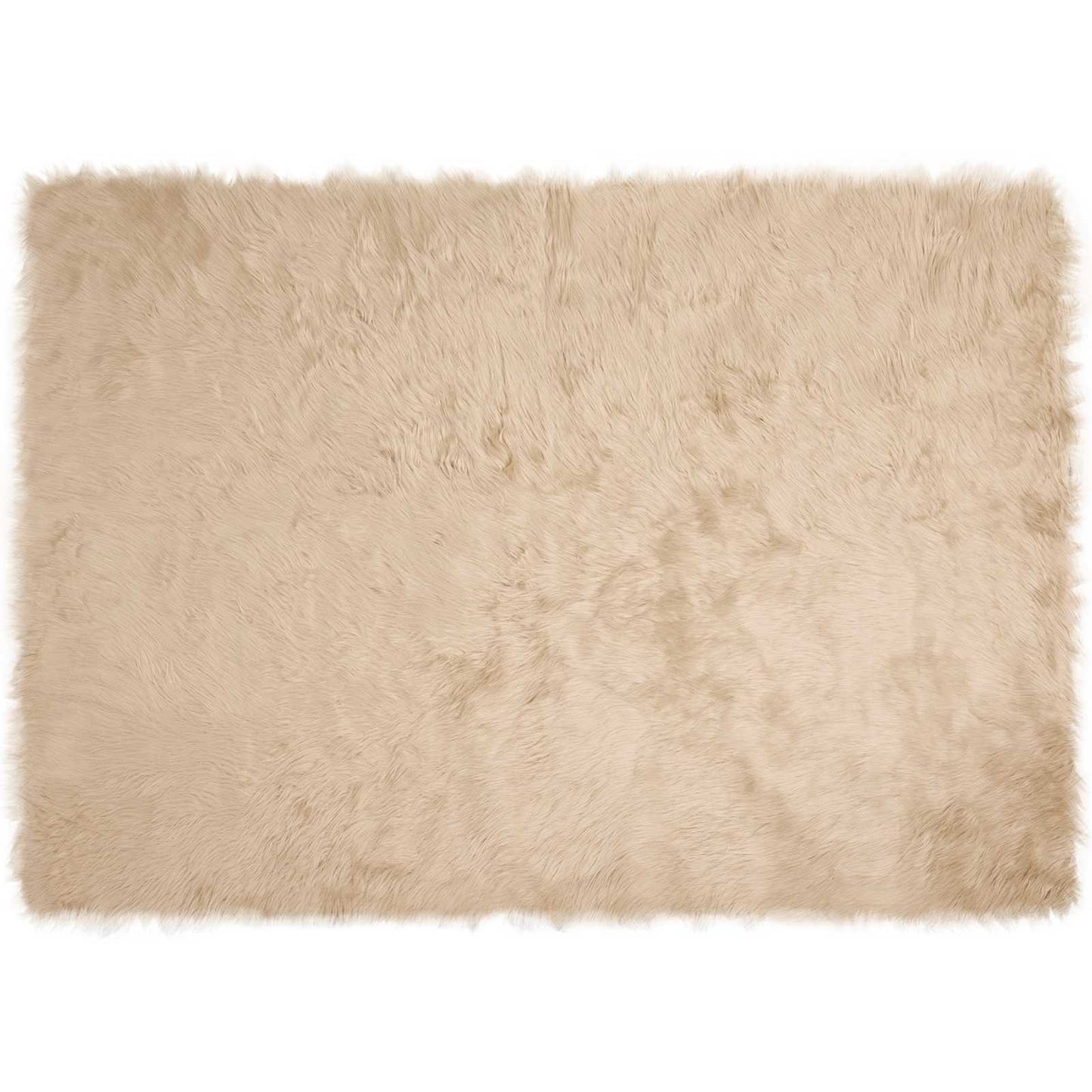 Fuskobbel lammeskindstæppe TAFALLA Beige 140 x 200 cm Polyester