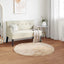 Fuskobbel lammeskindstæppe TAFALLA Beige Ø 80 cm Polyester