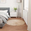 Fuskobbel lammeskindstæppe TAFALLA Beige Ø 80 cm Polyester