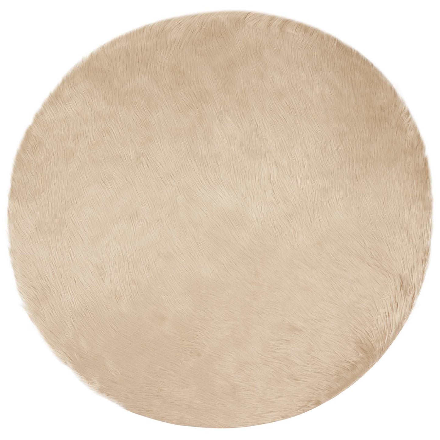 Fuskobbel lammeskindstæppe TAFALLA Beige Ø 200 cm Polyester