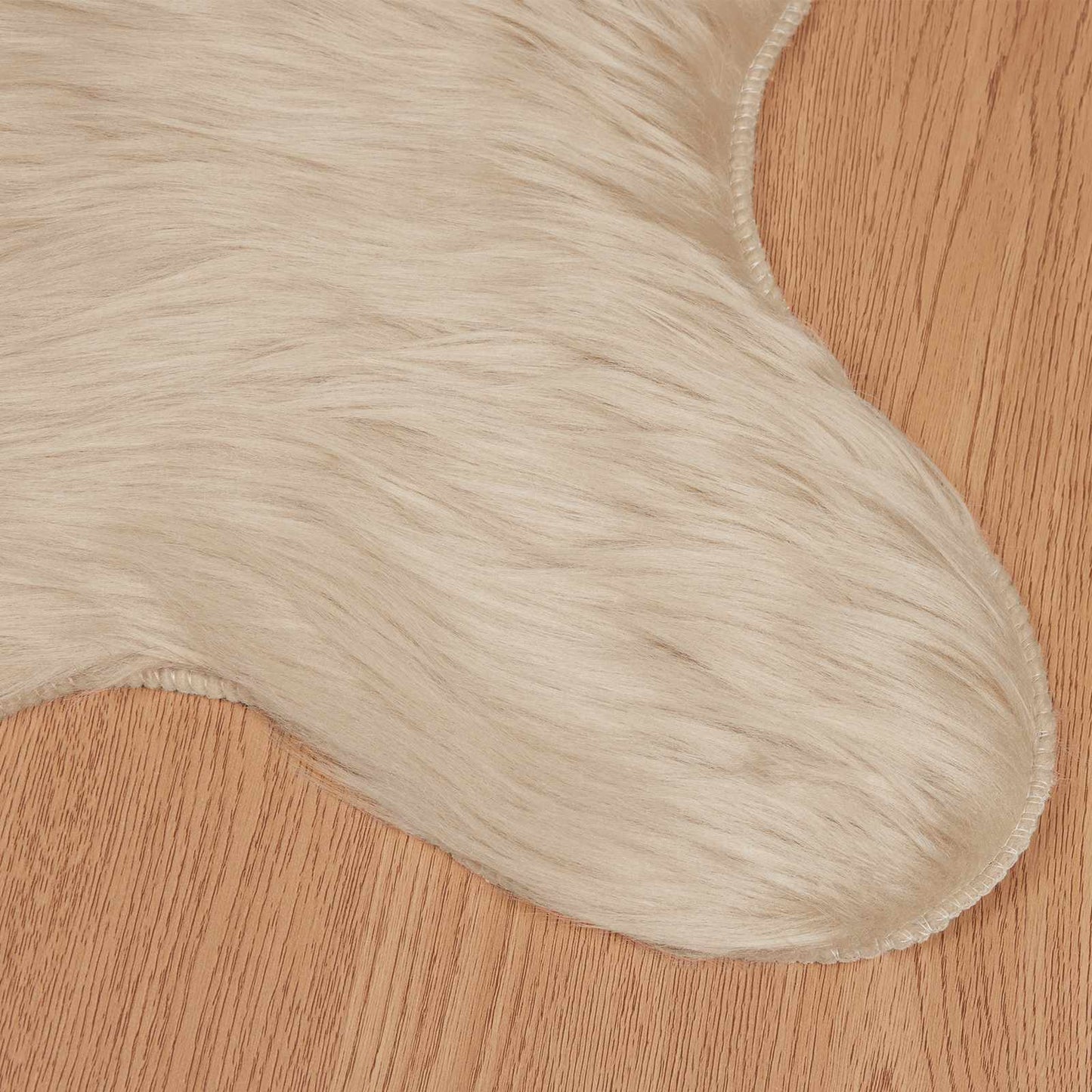 Fuskobbel lammeskindstæppe TAFALLA Beige 80 x 120 cm Polyester