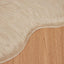 Fuskobbel lammeskindstæppe TAFALLA Beige 80 x 120 cm Polyester