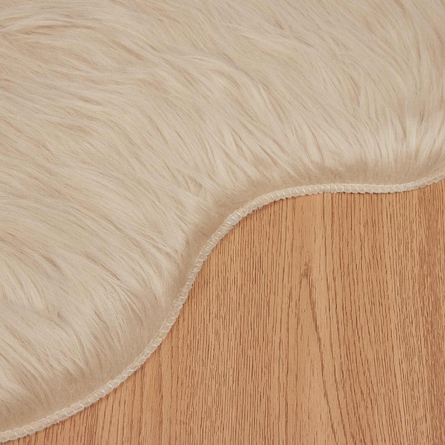 Fuskobbel lammeskindstæppe TAFALLA Beige 80 x 120 cm Polyester