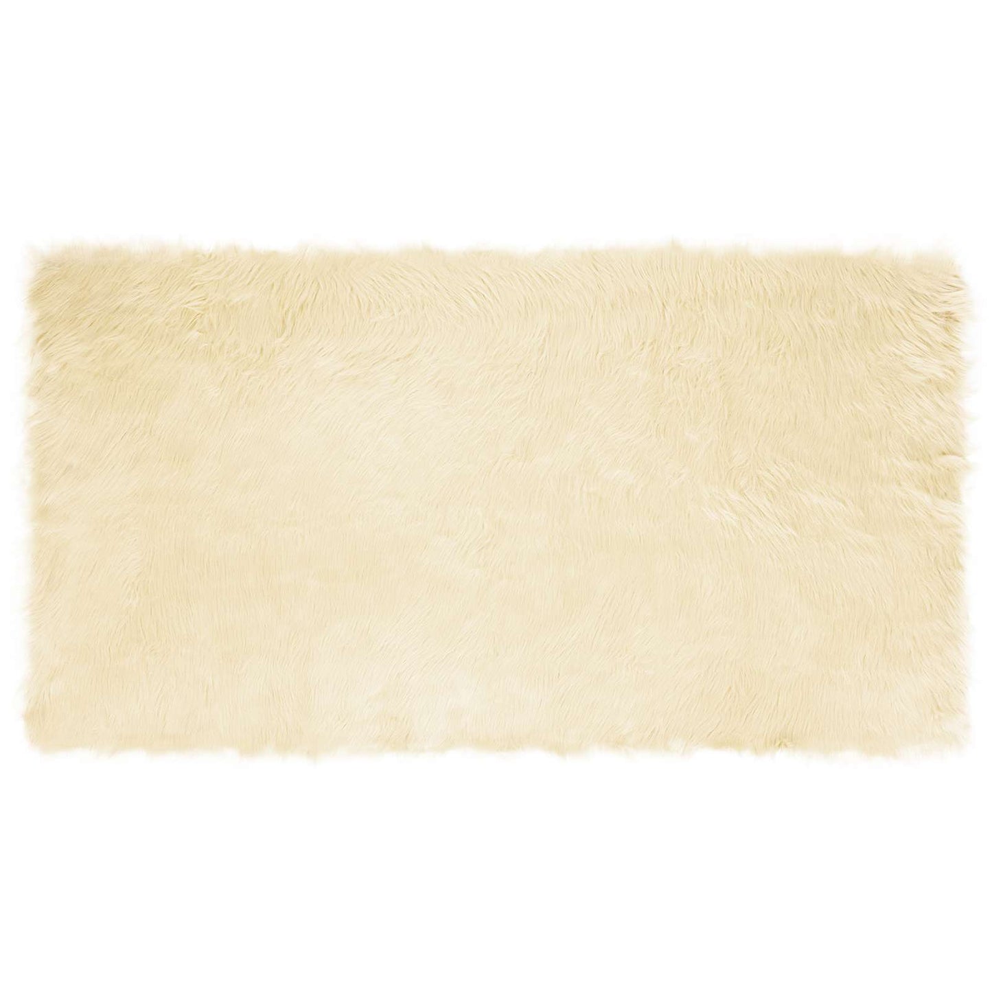 Fuskobbel lammeskindstæppe TAFALLA Cremefarvet 80 x 150 cm