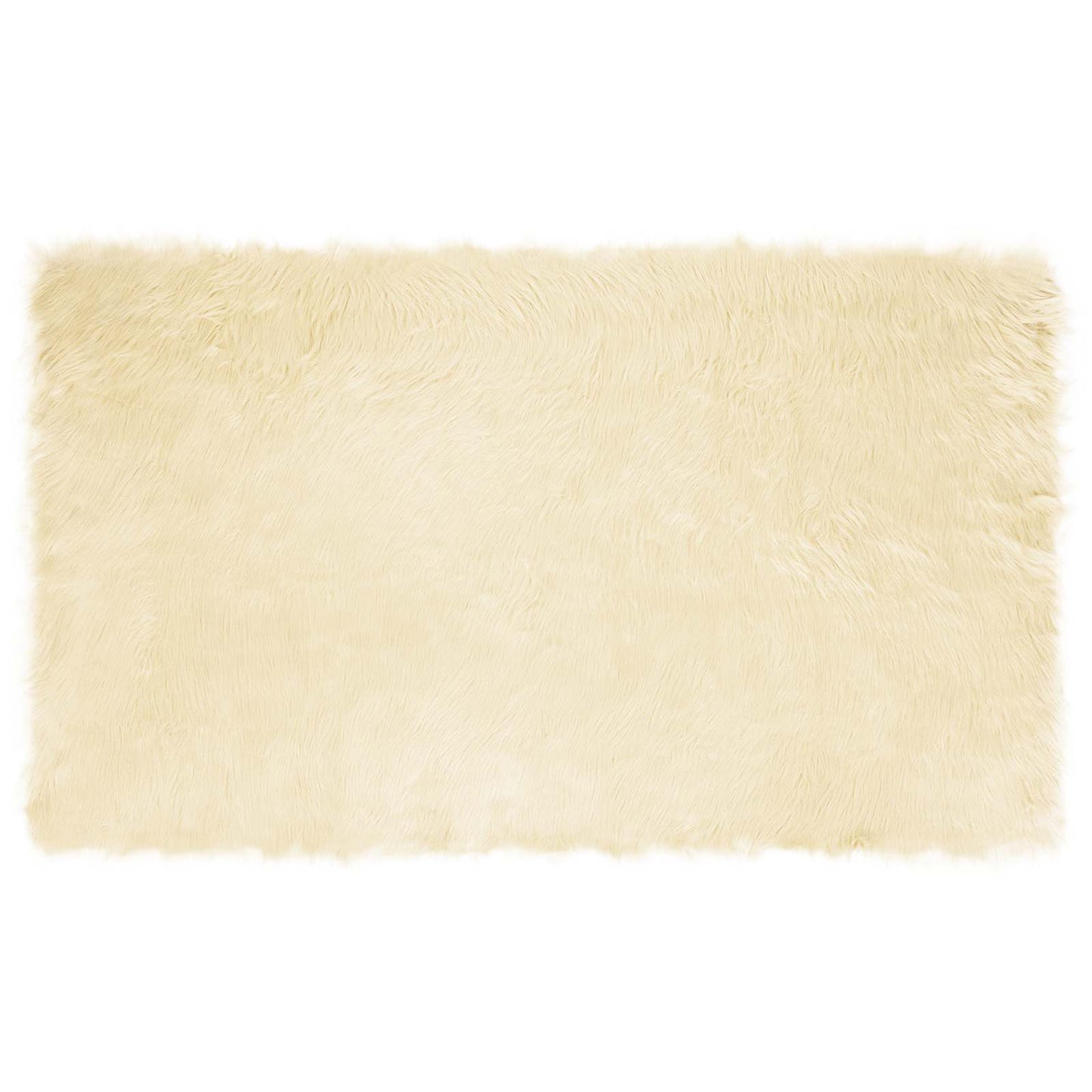 Fuskobbel lammeskindstæppe TAFALLA Cremefarvet 100 x 200 cm
