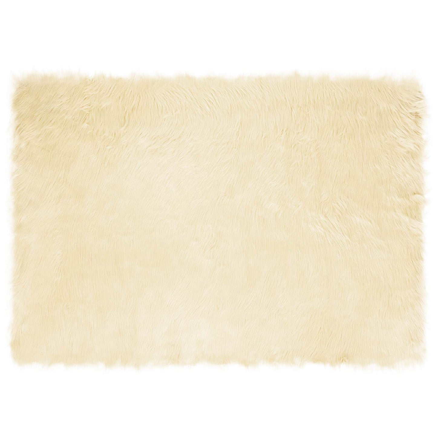 Fuskobbel lammeskindstæppe TAFALLA Cremefarvet 120 x 170 cm