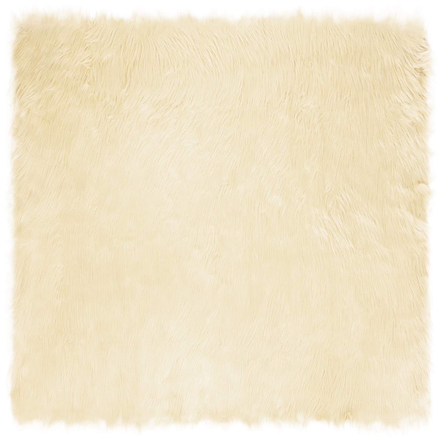 Fuskobbel lammeskindstæppe TAFALLA Cremefarvet 160 x 160 cm