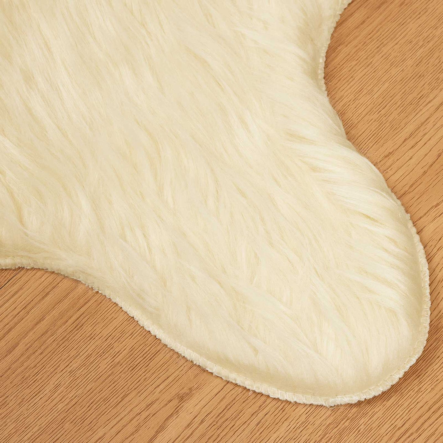 Fuskobbel lammeskindstæppe TAFALLA Cremefarvet 80 x 120 cm