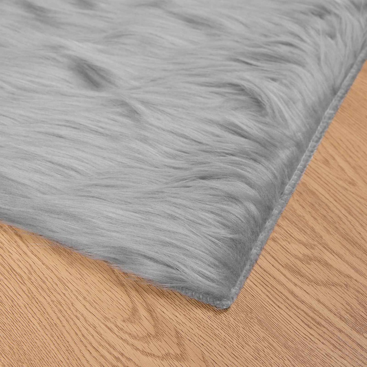 Fuskobbel lammeskindstæppe TAFALLA Grå 100 x 200 cm Polyester