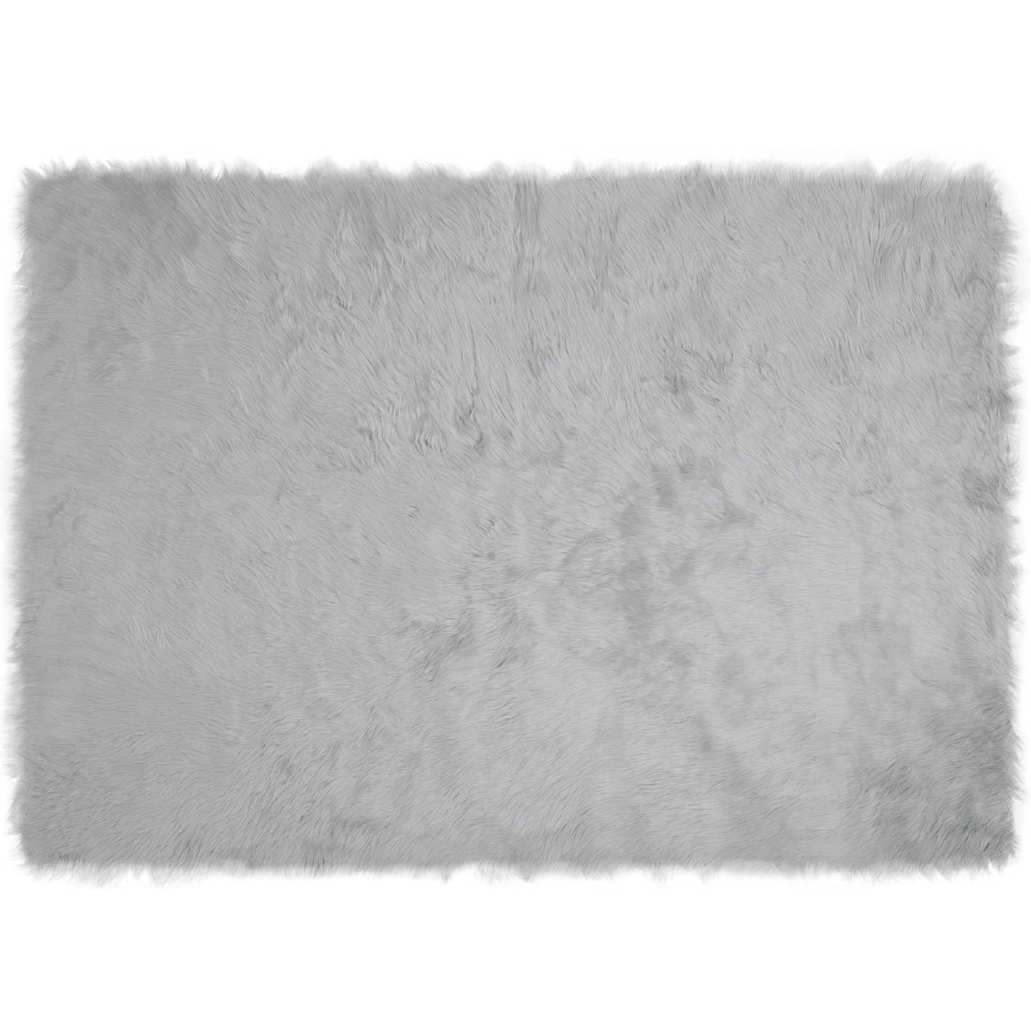 Fuskobbel lammeskindstæppe TAFALLA Grå 140 x 200 cm Polyester