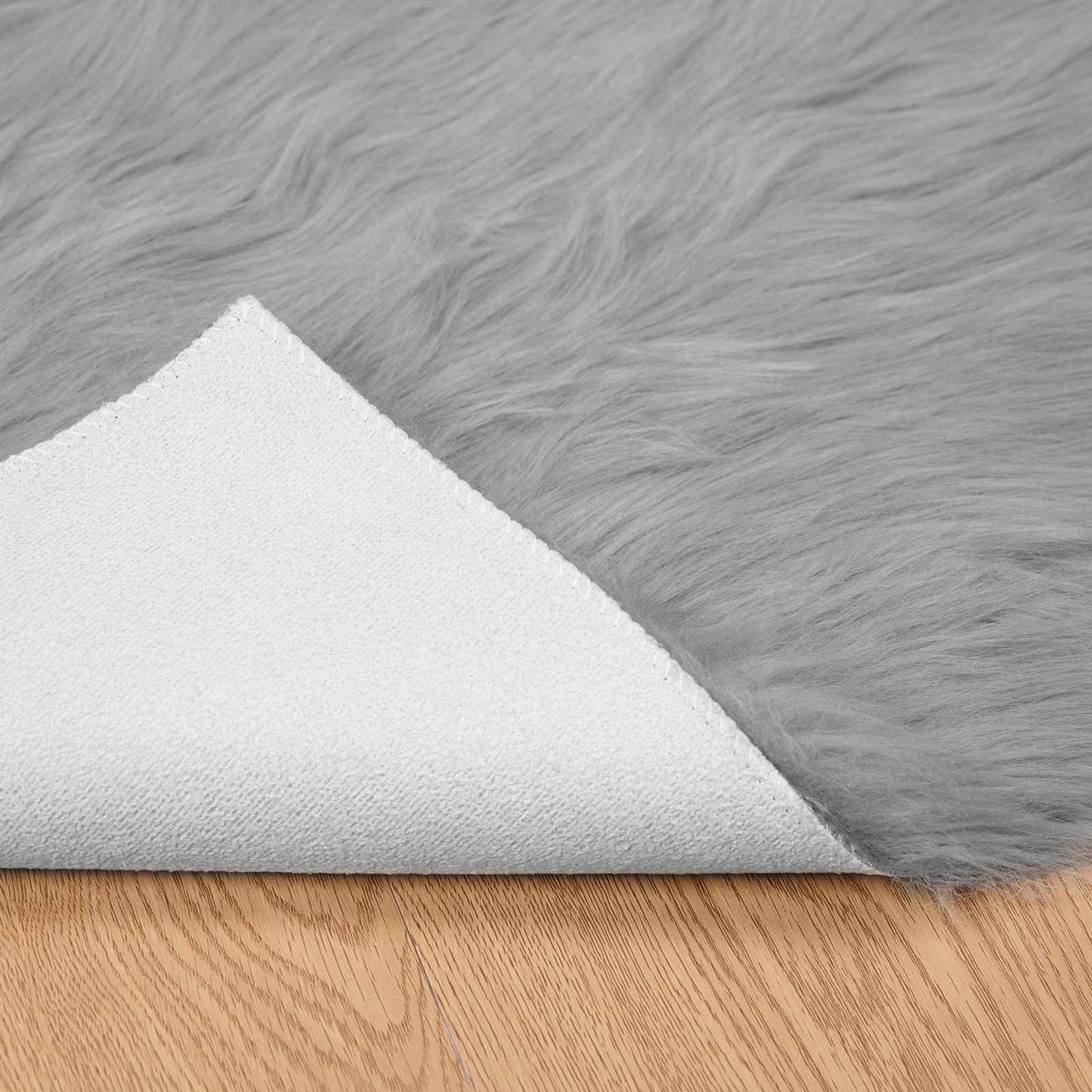 Fuskobbel lammeskindstæppe TAFALLA Grå 240 x 340 cm Polyester
