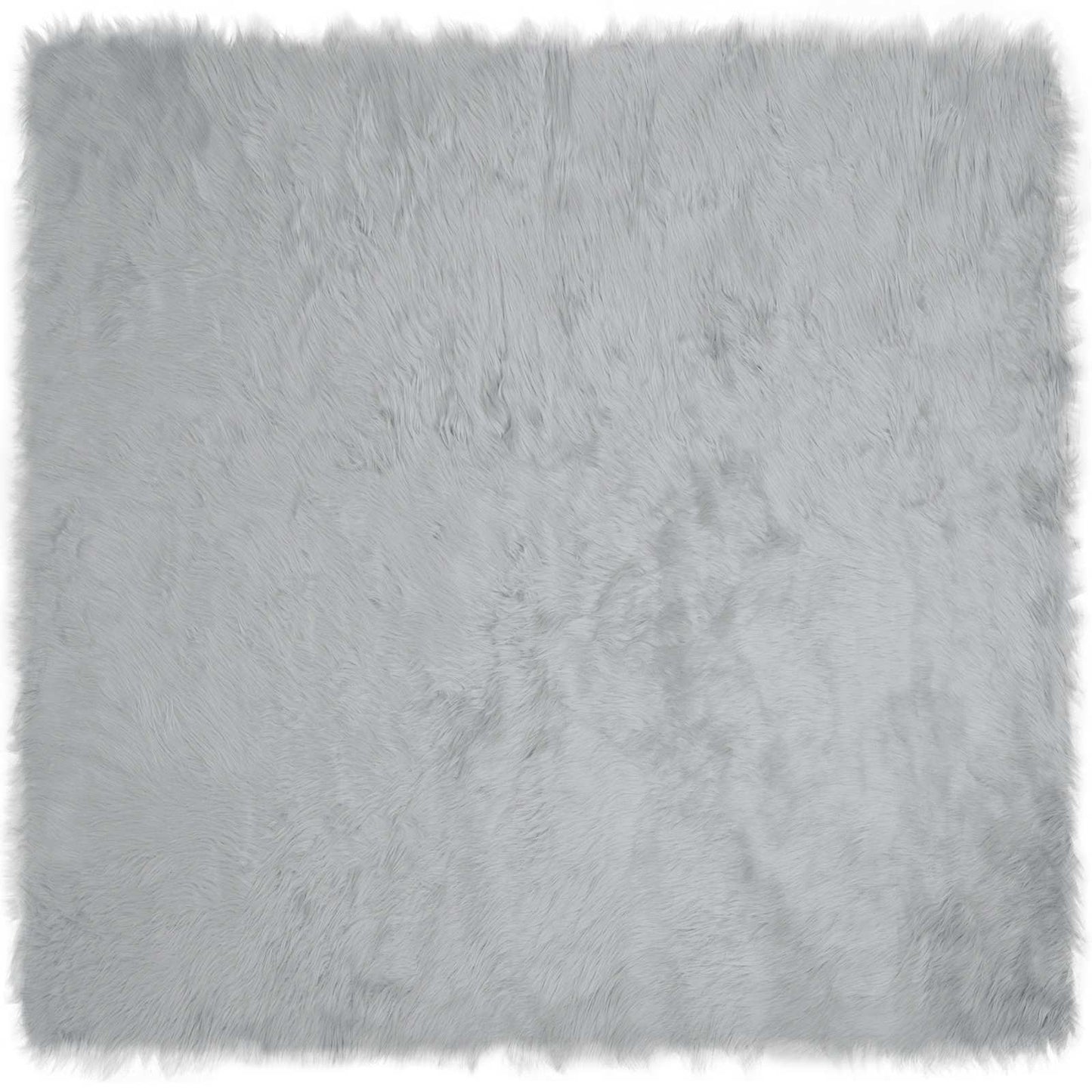 Fuskobbel lammeskindstæppe TAFALLA Grå 200 x 200 cm Polyester