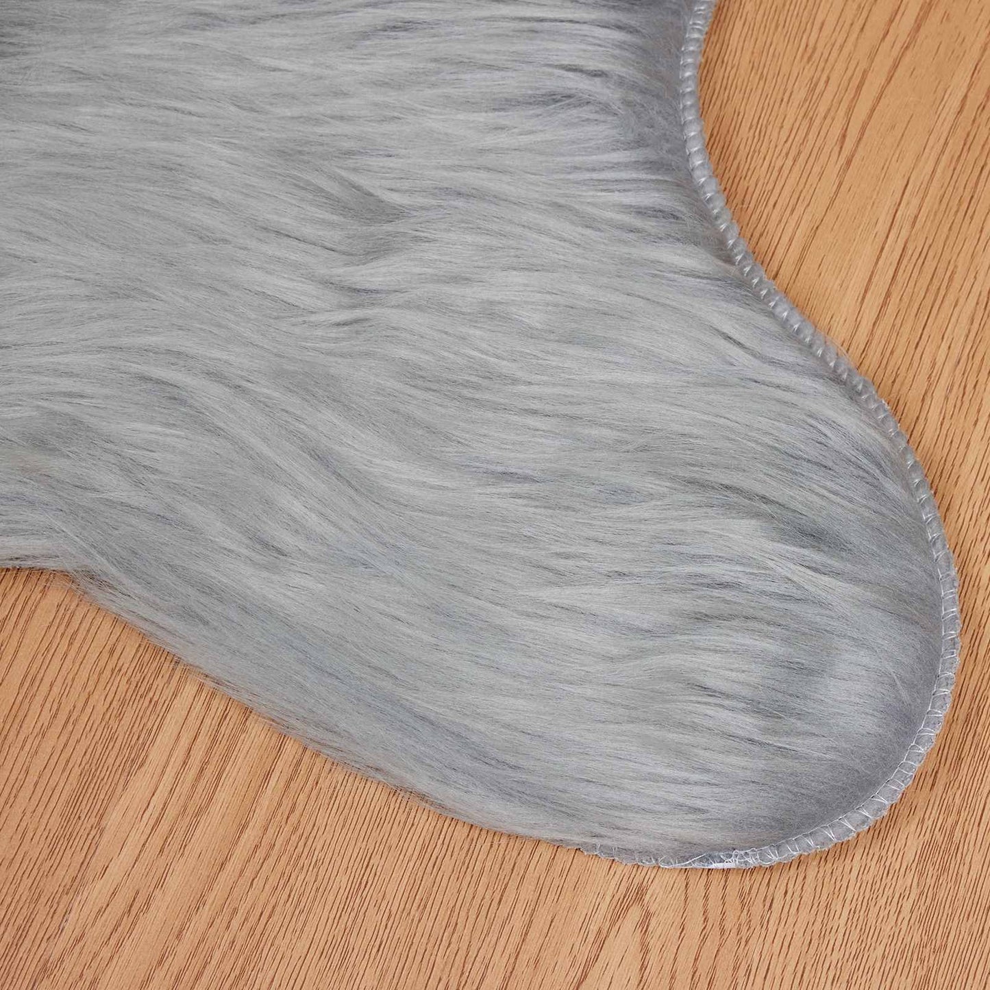 Fuskobbel lammeskindstæppe TAFALLA Grå 60 x 90 cm Polyester