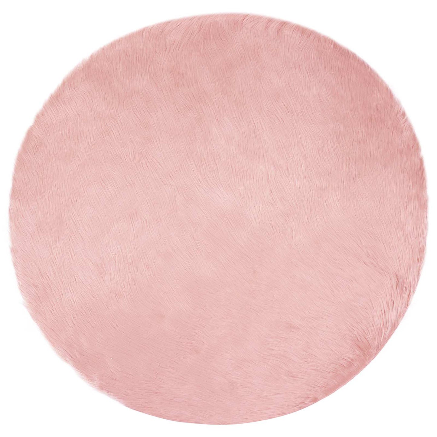 Fuskobbel lammeskindstæppe TAFALLA Lyserød Ø 160 cm Polyester