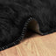 Fuskobbel lammeskindstæppe TAFALLA Sort 120 x 170 cm Polyester