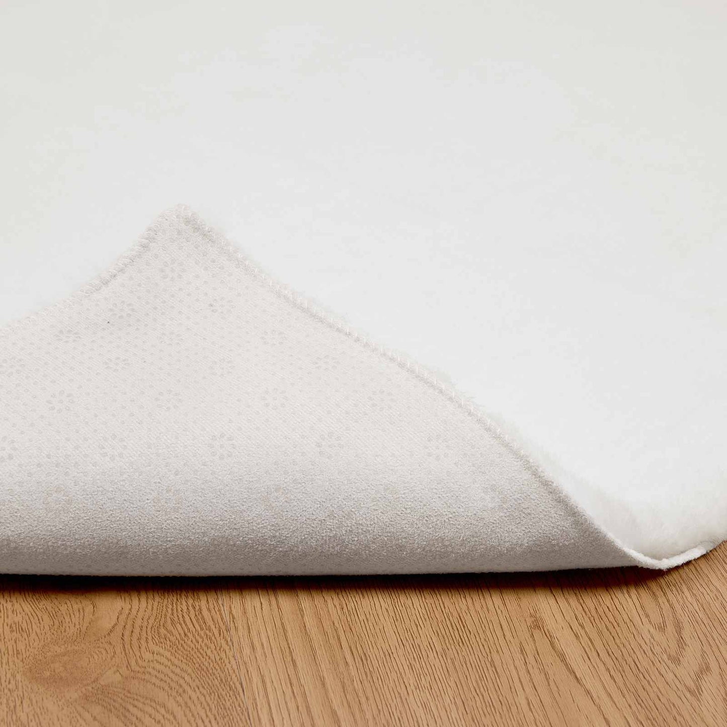 Skridsikker tæppe af kunstig kaninpels OLITE Hvid 60 x 110 cm