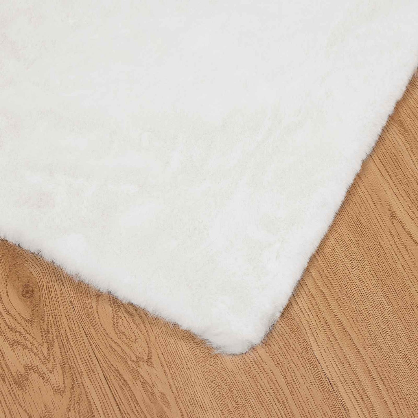 Skridsikker tæppe af kunstig kaninpels OLITE Hvid 140 x 200 cm