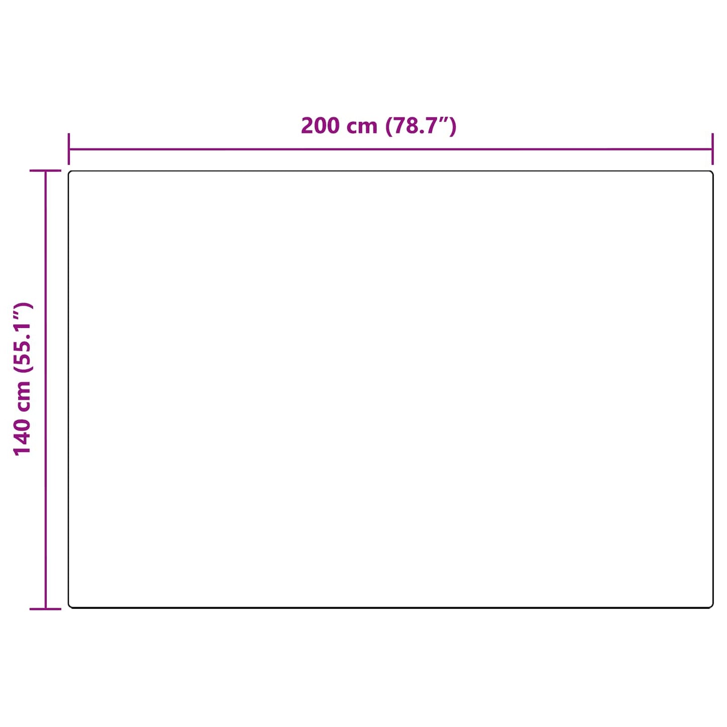 Skridsikker tæppe af kunstig kaninpels OLITE Hvid 140 x 200 cm