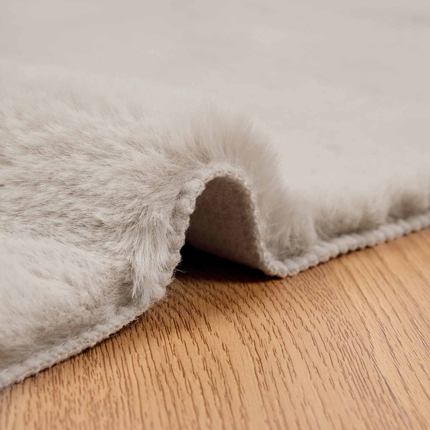 Skridsikker tæppe af kunstig kaninpels OLITE Beige 80 x 200 cm