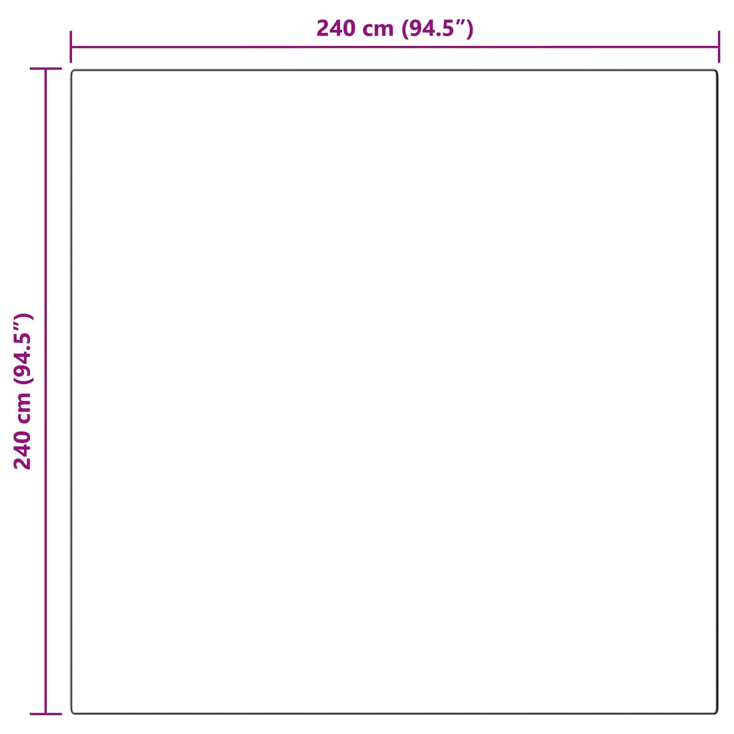 Skridsikker tæppe af kunstig kaninpels OLITE Beige 240 x 240 cm