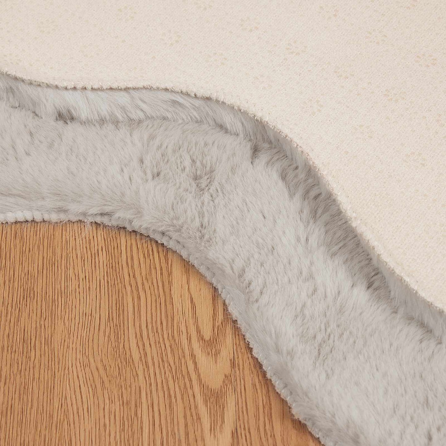 Skridsikker tæppe af kunstig kaninpels OLITE Beige 80 x 120 cm