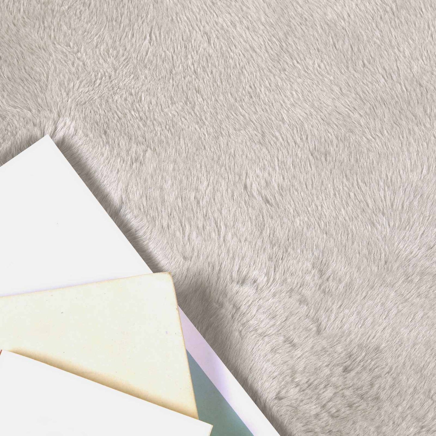 Skridsikker tæppe af kunstig kaninpels OLITE Beige 80 x 120 cm