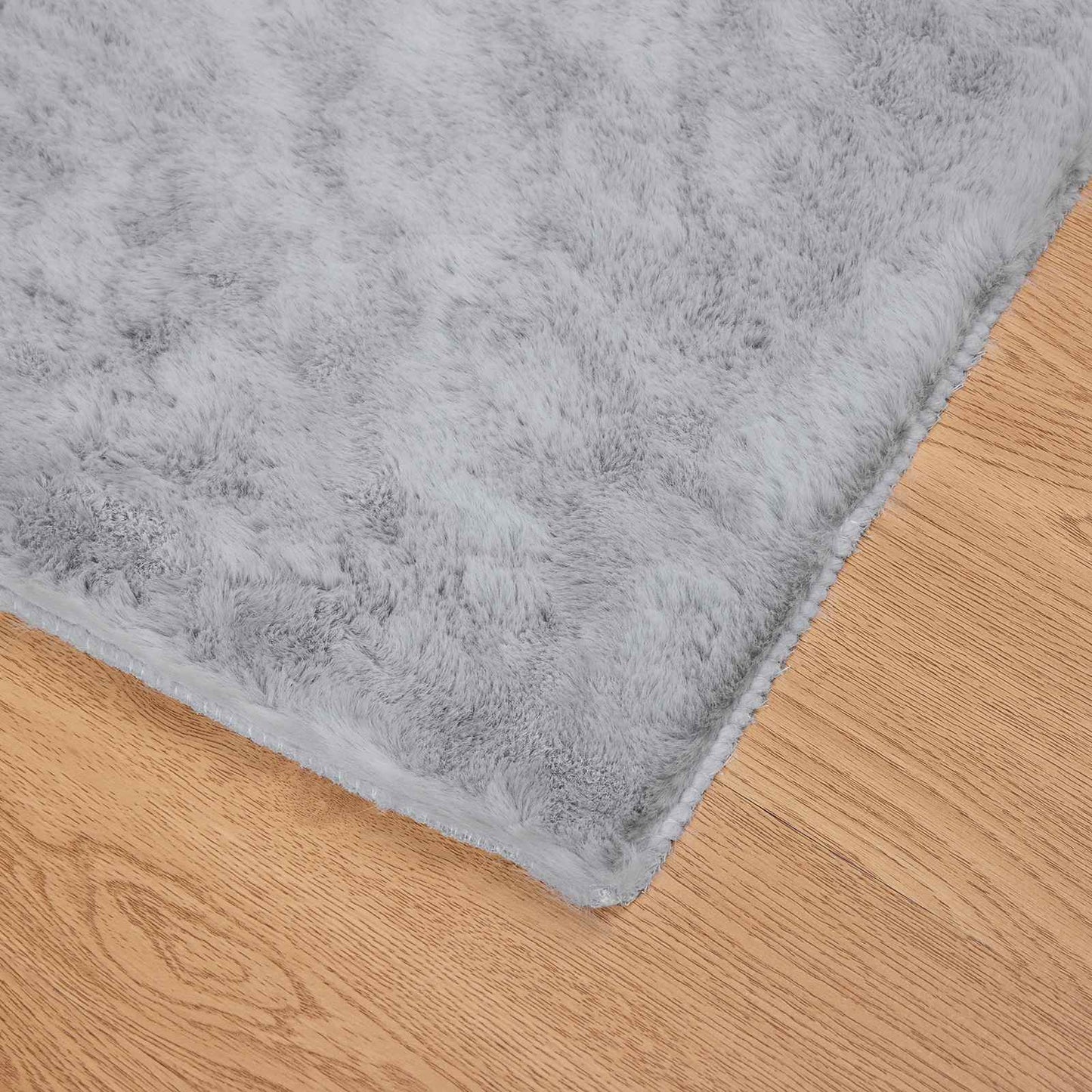 Skridsikker tæppe af kunstig kaninpels OLITE Grå 200 x 200 cm
