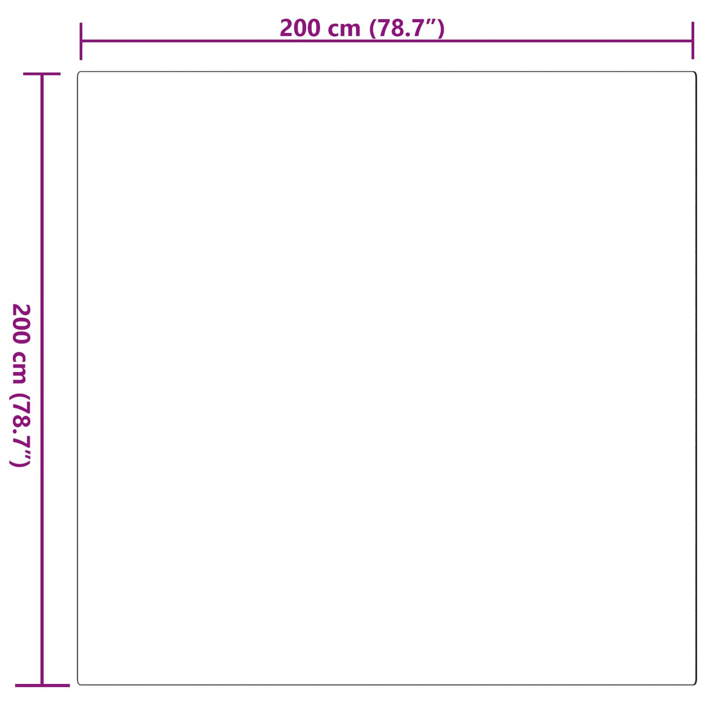 Skridsikker tæppe af kunstig kaninpels OLITE Grå 200 x 200 cm
