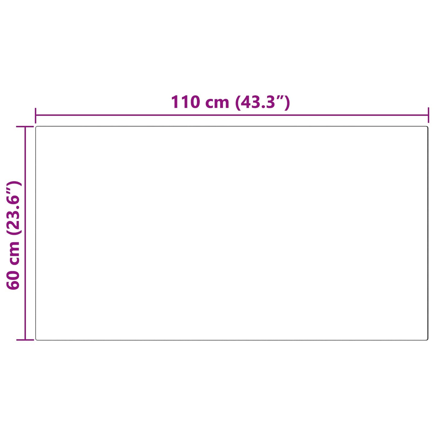 Skridsikker tæppe af kunstig kaninpels OLITE Sort 60 x 110 cm