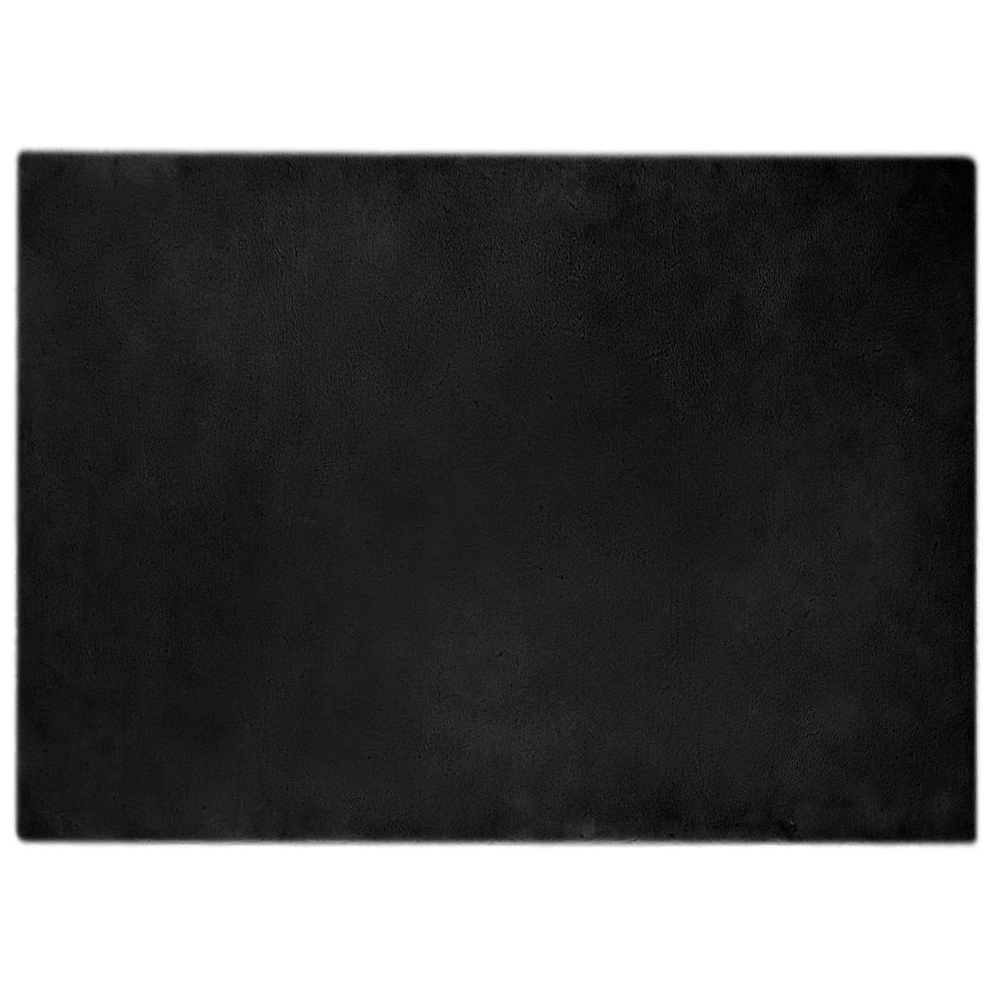 Skridsikker tæppe af kunstig kaninpels OLITE Sort 200 x 280 cm