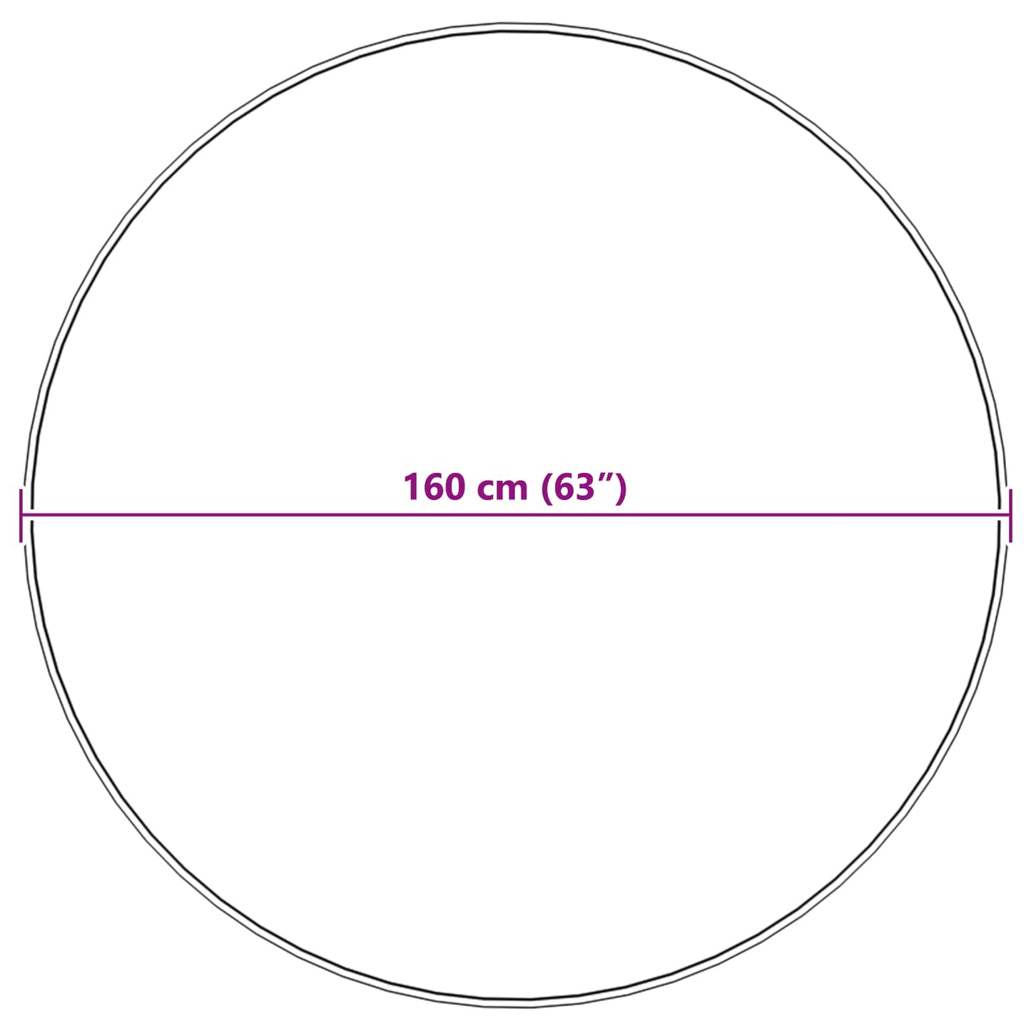 Skridsikker tæppe af kunstig kaninpels OLITE Sort Ø 160 cm