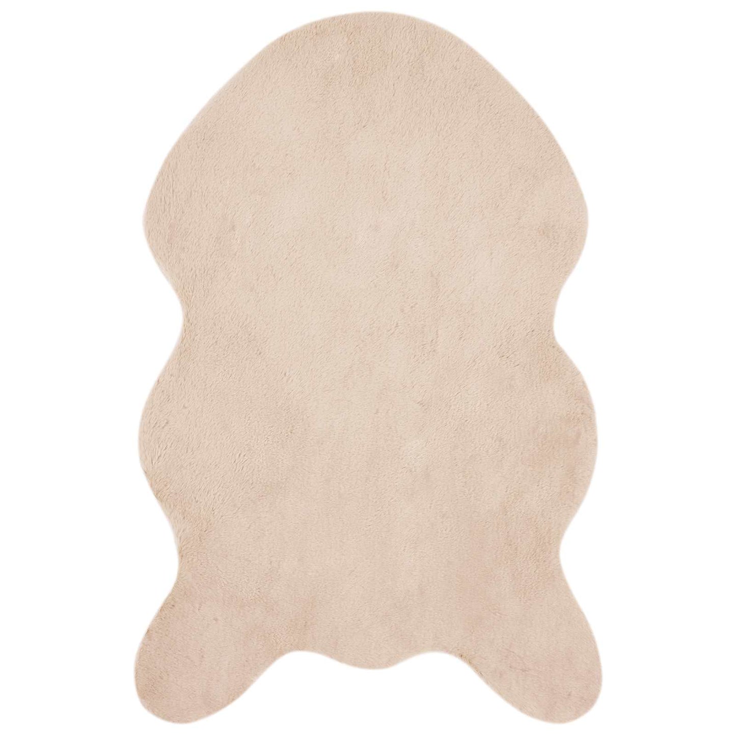Skridsikker tæppe af kunstig kaninpels OLITE Gråbrun Polyester