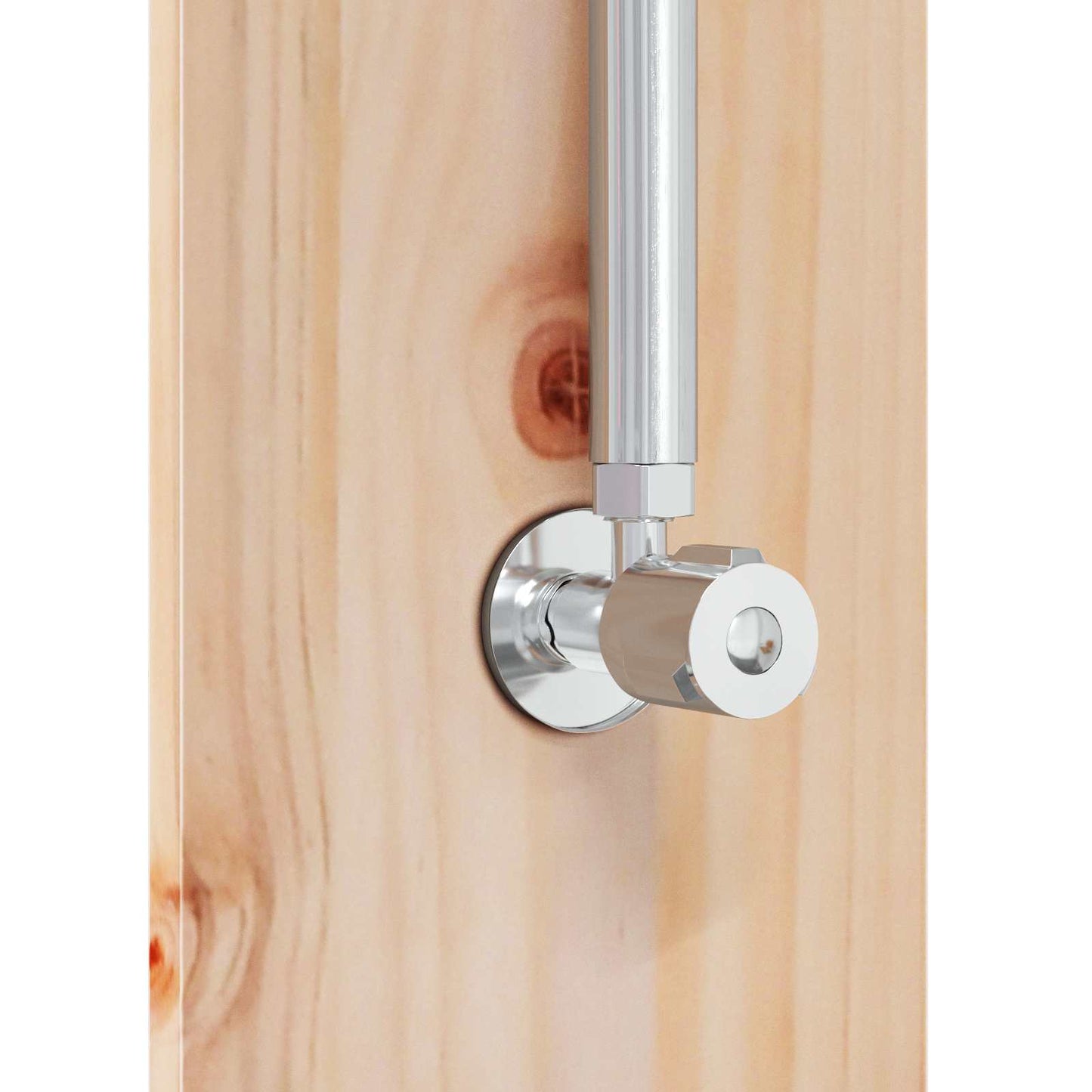 Udendørs bruser 206 cm Massivt fyrretræ og rustfrit stål