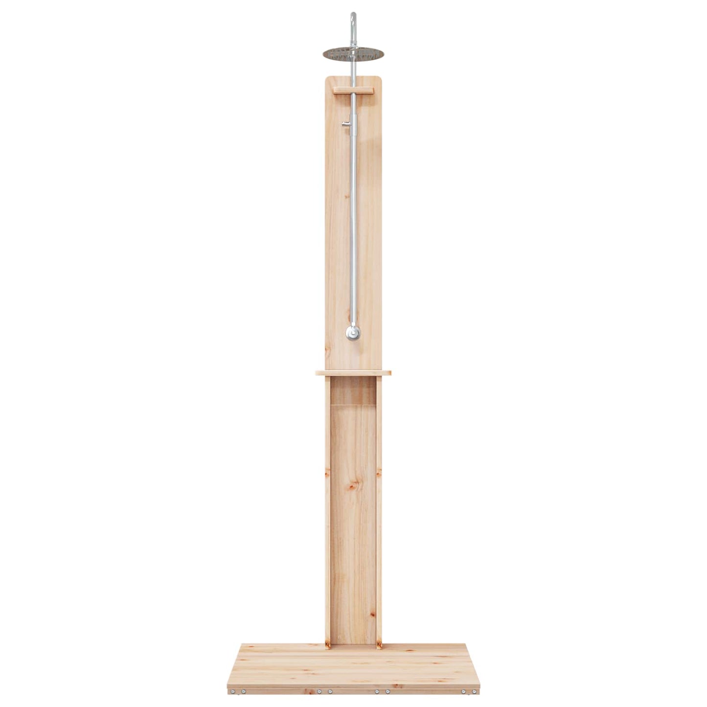 Udendørs bruser 206 cm Massivt fyrretræ og rustfrit stål