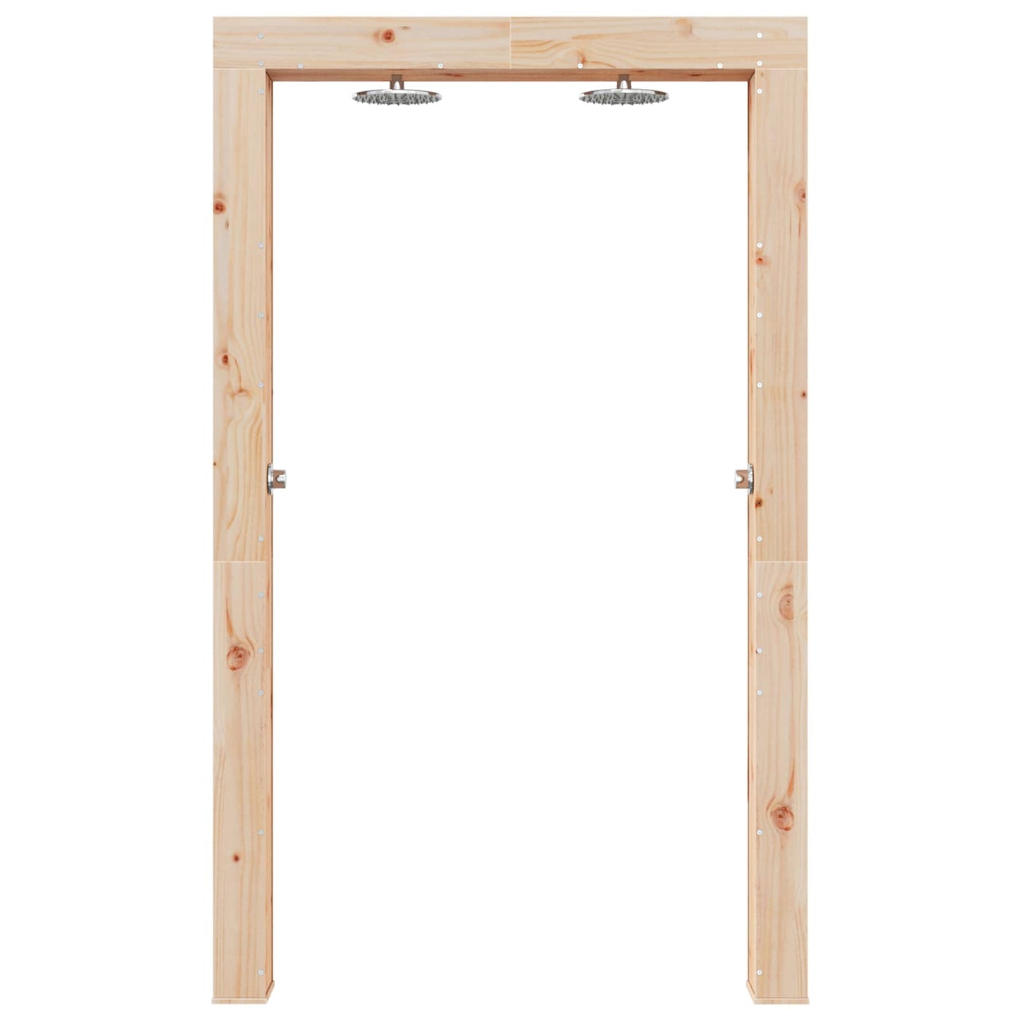 Udendørs bruser 226 cm Massivt fyrretræ og rustfrit stål