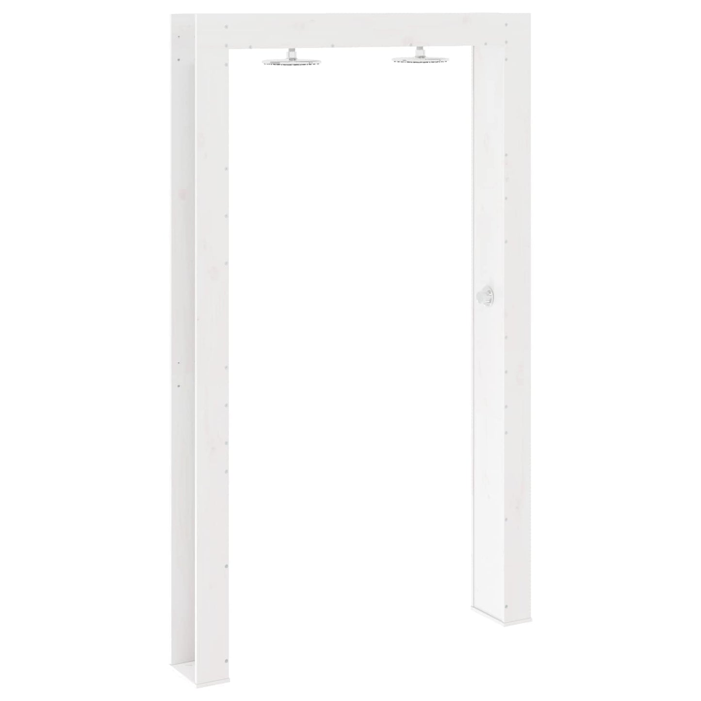 Udendørs bruser 226 cm Massivt fyrretræ og rustfrit stål Hvid