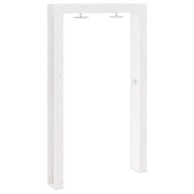 Udendørs bruser 226 cm Massivt fyrretræ og rustfrit stål Hvid